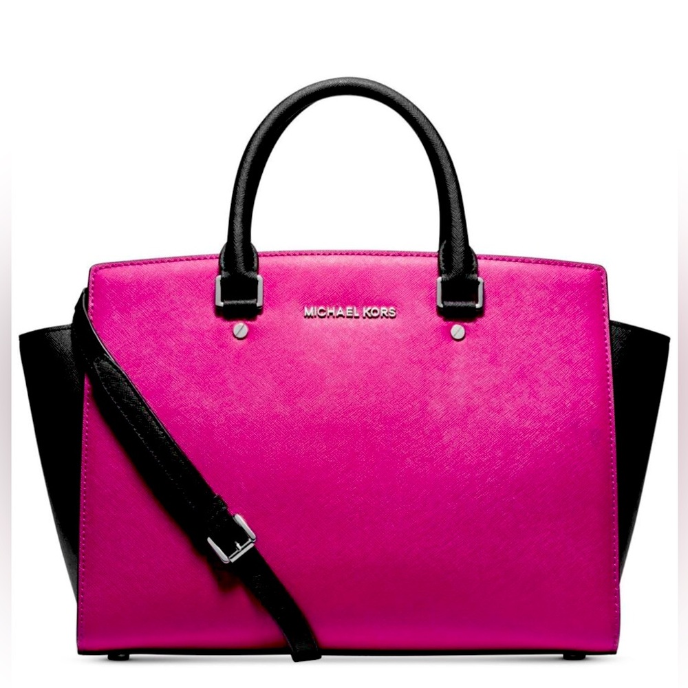 Michael Kors Fuchsia and Black Satchel